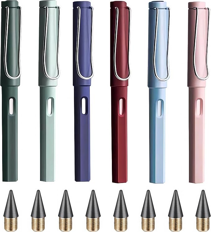 6 Sets Everlasting Pencil, Infinity Pen, NO-Sharpening Pencils by JGYXQYD