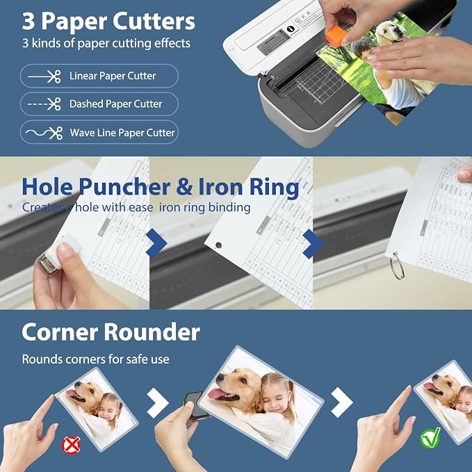Laminator Machine, 11 in 1 Laminating Never Jam Technology - Image 5