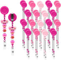 30pcs Rose Pink Beadable Badge Reels Making Kits by Unknown