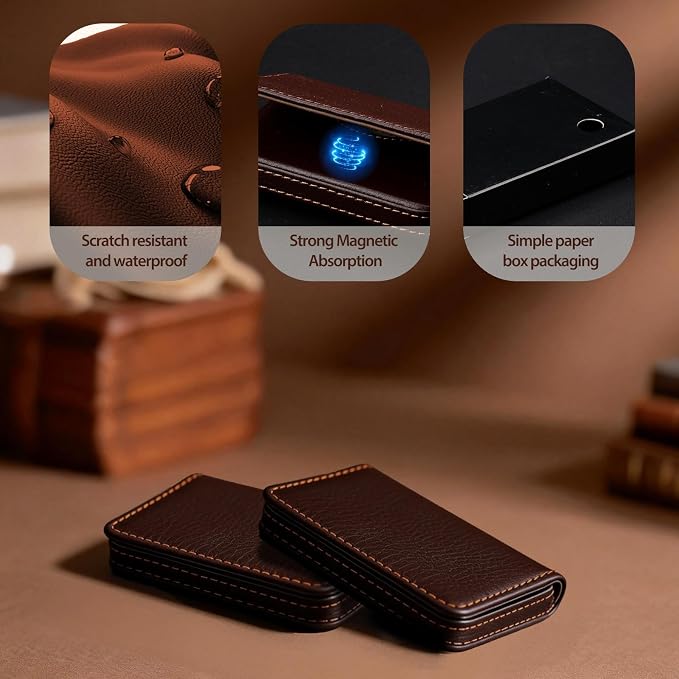 Business Card Holder PU Leather - Image 4