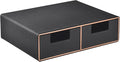 Linen Leather Desk Organizer and monitor stand by RHCSZ
