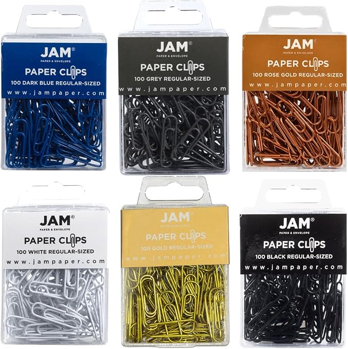 JAM PAPER Colorful Standard Paper Clips by JAMPaper