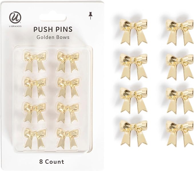 U Brands Mini Fashion Small Push Pins Set, Office Supplies by UBrands