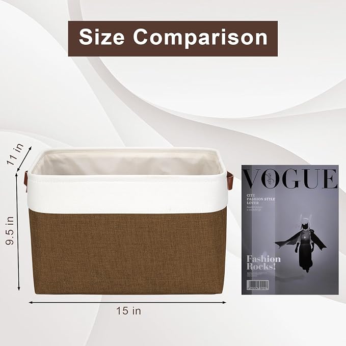 Bagnizer Storage Bins Large Fabric Storage Baskets - Image 3