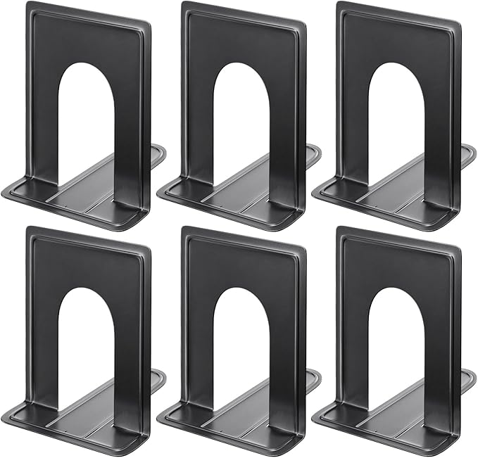 MaxGear 8.5 in Extra Large Heavy Duty Book Ends, Classic Book Stopper by MaxGear