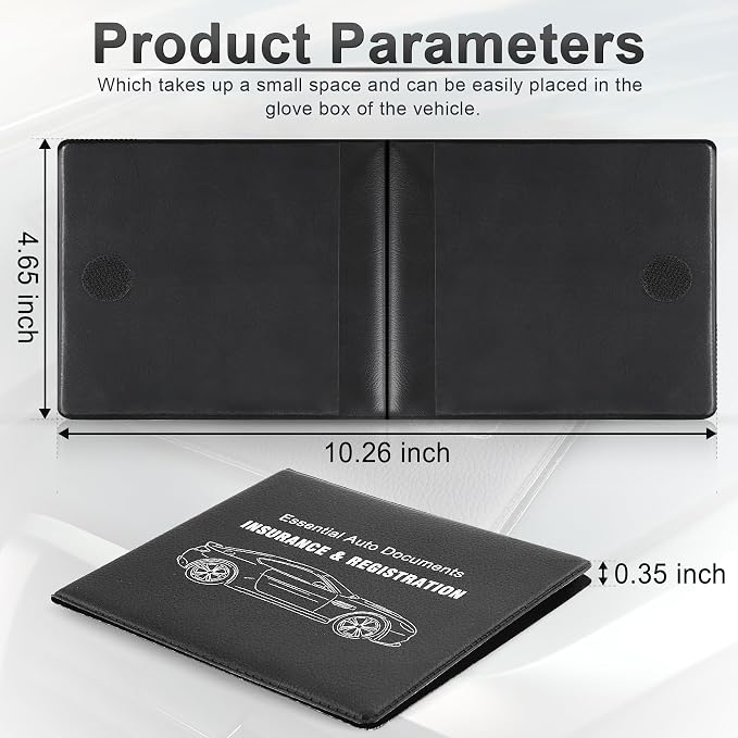 UYYE Car Registration and Insurance Card Holder, Vehicle Glove Box Car Organizer - Image 2
