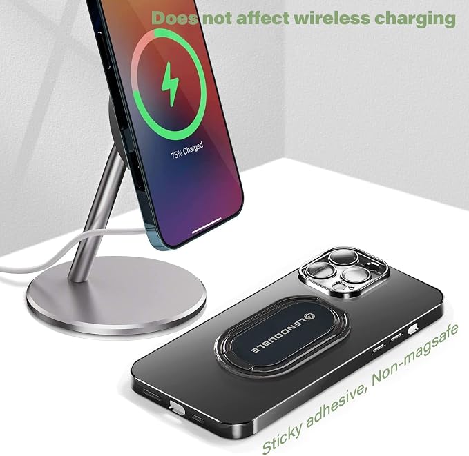 Phone Ring Holder Finger Kickstand, 360 Rotation Foldable Ultra-Thin Metal Cell - Image 6