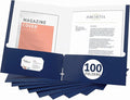 Zzrywuty File folders with Pockets, 100 Pack Paper Folders with Card Slot by Zzrywuty