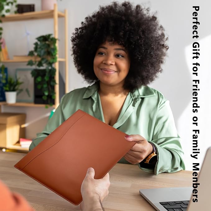 Portfolio Folder Padfolio with A4 Clipboard, PU Leather Portfolio Clipboard - Image 5