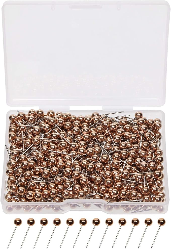 Tupalizy 1/8 Inch Small Round Ball Head Decorative Push Pins Map Thumb Tacks by Tupalizy