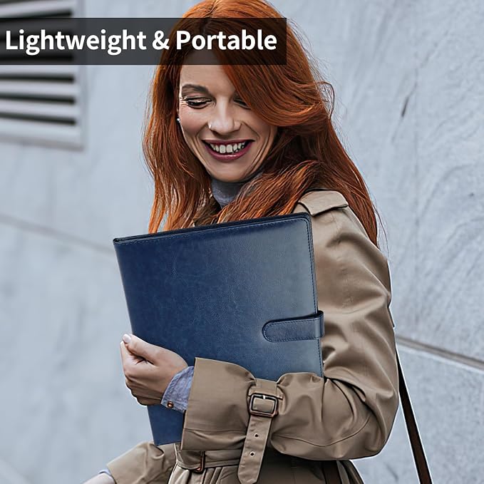 Professional Padfolio with Clipboard, Faux Leather Portfolio Folder Binder - Image 7