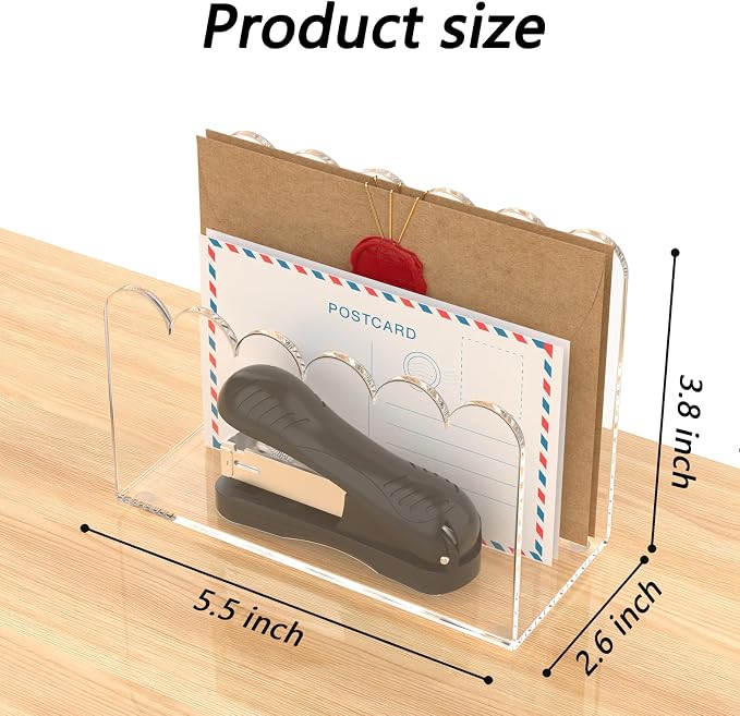 YAGELI 1-Slot Acrylic Mail Organizer - Image 3