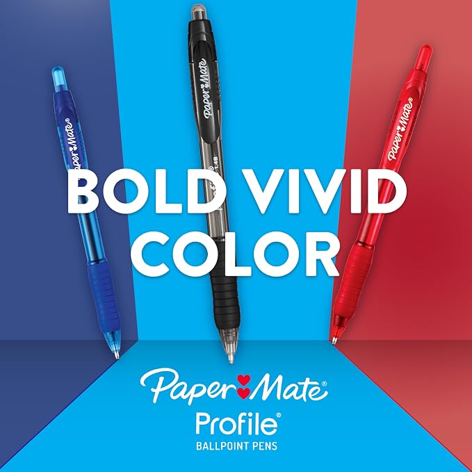 Paper Mate Profile Ballpoint Pens, Retractable, Medium Point, Comfortable Grip - Image 4