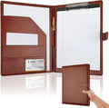 Professional Padfolio with Clipboard, Faux Leather Portfolio Folder Binder by MOWPOG