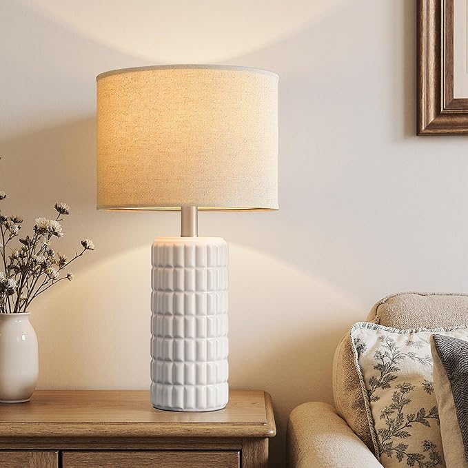 Seealle 23" Modern Ceramic Table Lamps Set of 2 - Image 4