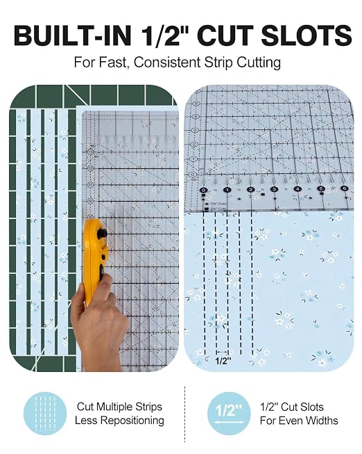 Quilting Rulers 17-3/4in x 22in, Slotted Quilting Ruler - Image 4