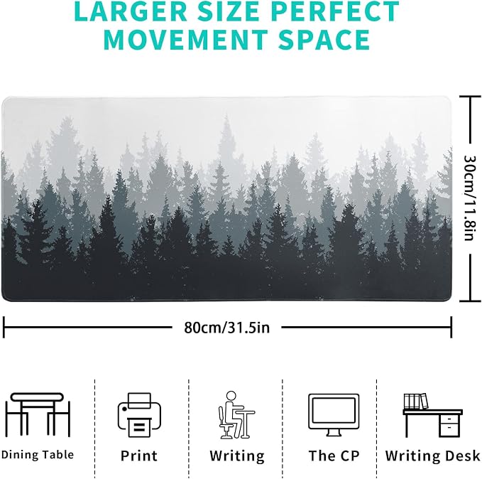 Desk Mat, Large Mouse Pad 31.5x11.8 Inch XL Extended Gaming Mouse Pad Mat - Image 2