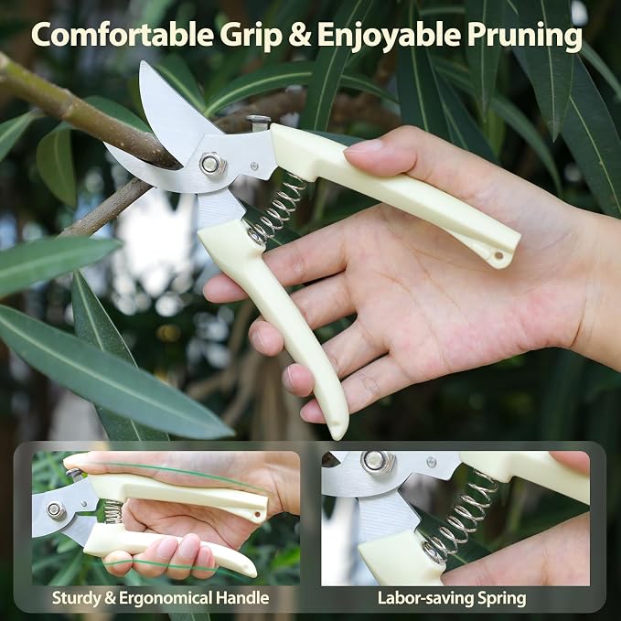 4PACK Pruning Shears, Stainless Steel Garden Shears, Sharp Handhled Gardening - Image 4