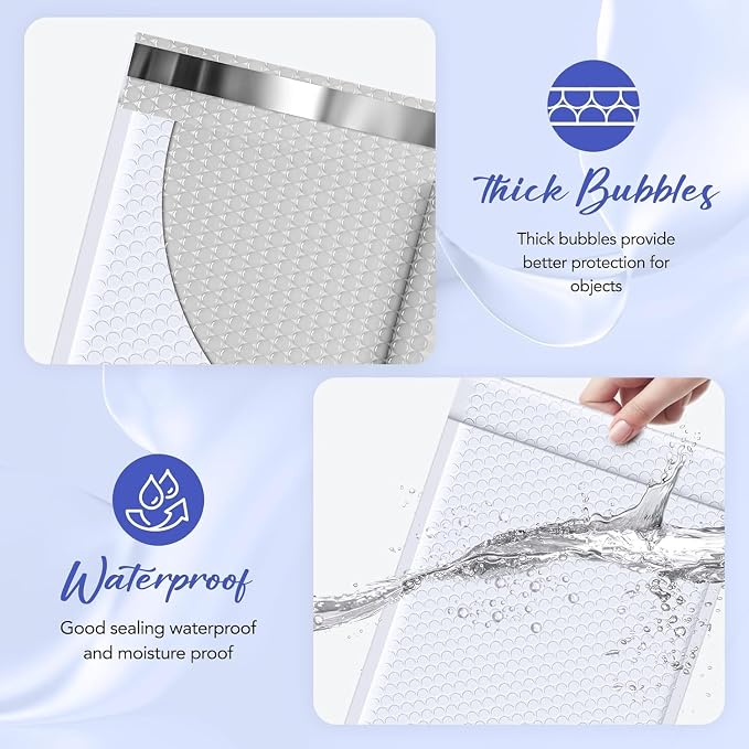 Fuxury Bubble Mailers 9.5x14.5" 250 Pack White Large Padded Envelopes Usable - Image 3