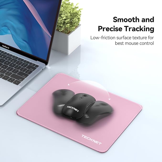 TECKNET Mouse Pad with Anti-fray Stitchin, Waterproof Surface & Non-Slip Rubber - Image 4