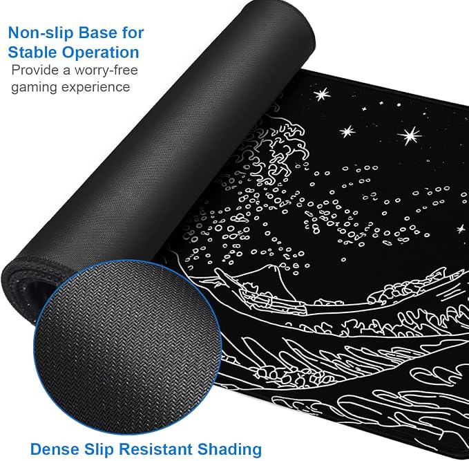 Large Mouse Pad, 31.5x15.7 inch Large Extended Gaming Computer Keyboard Mouse - Image 4