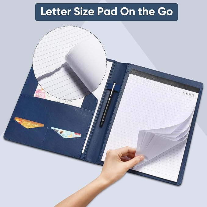 Pacific Mailer Padfolio Portfolio Leather Binder, Interview Legal Document - Image 4