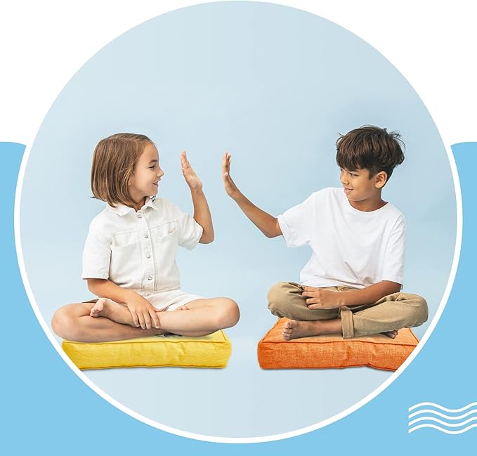 Juexica 8 Pcs Floor Cushions for Kids Floor Pillows Flexible Seating Cushions - Image 4