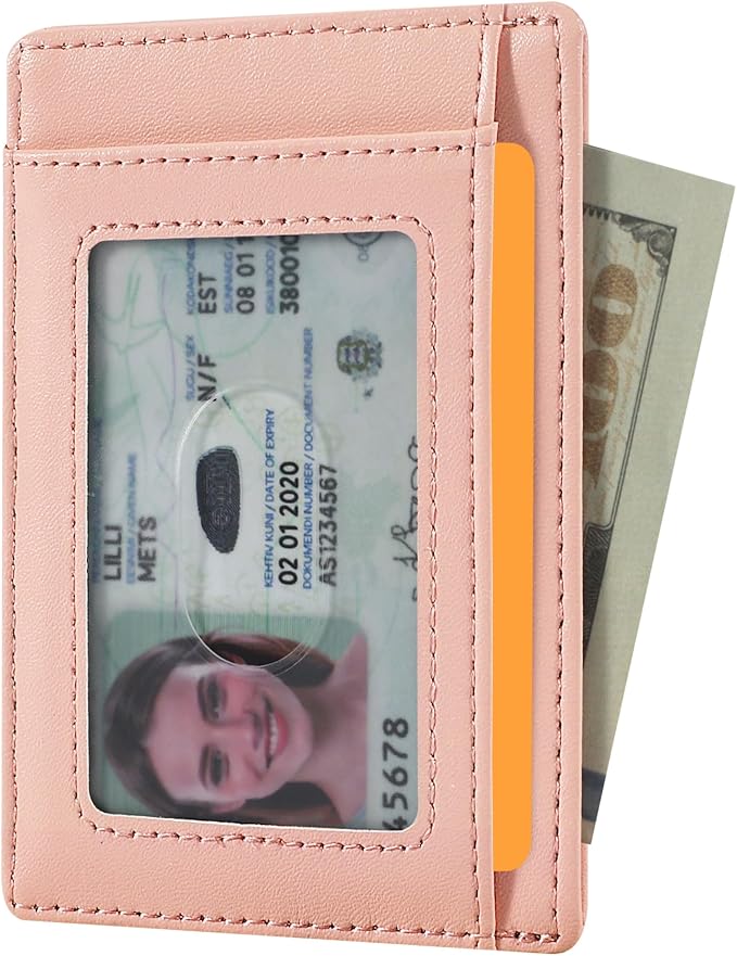 Travelambo Slim Wallet Front Pocket Minimalist Leather RFID Blocking Medium Size - Image 2