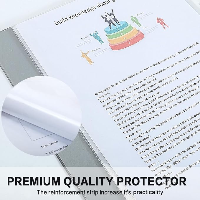 Sheet Protectors, HERKKA 900 Pack Heavy Duty Clear Plastic Page Protectors - Image 6