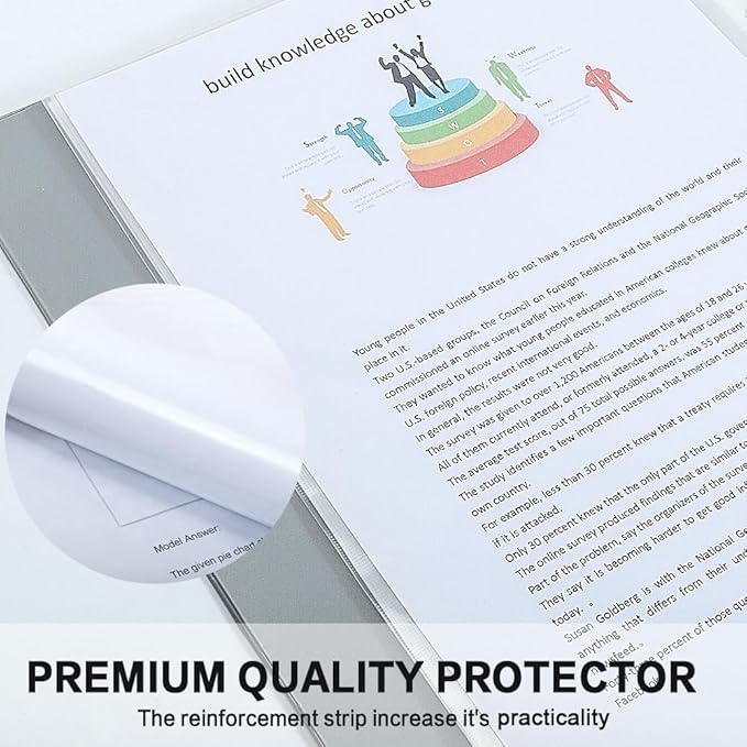 Sheet Protectors, HERKKA 200 Pack Upgrade Clear Plastic Page Protectors Sheet - Image 6