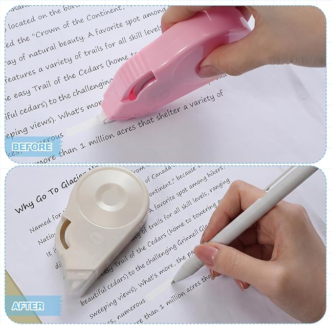 60 Pcs Colorful Correction Tape 39.4 ft White Wrong out Tear Resistant Bulk - Image 6