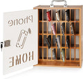 Cell Phone Holder Classroom 36 Slots Wooden Cell Phone Storage Cabinet Pocket by Lzttyee