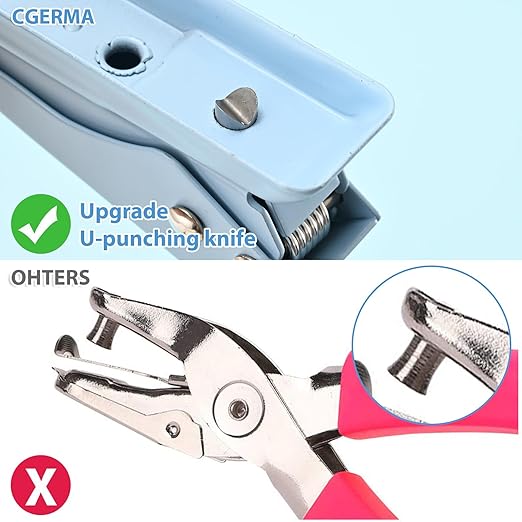 Single Hole Puncher, 1/4" Hole, 50% Labor Savings, Heavy Duty Metal Punch - Image 4