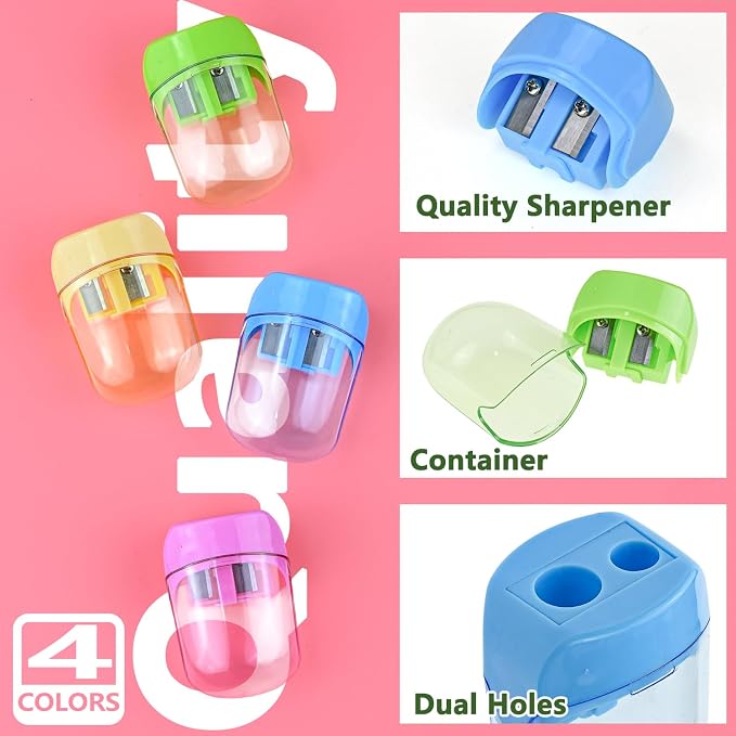 Colored Pencil Sharpener Bulk for Kids Manual Handheld Crayon Sharpeners | - Image 3