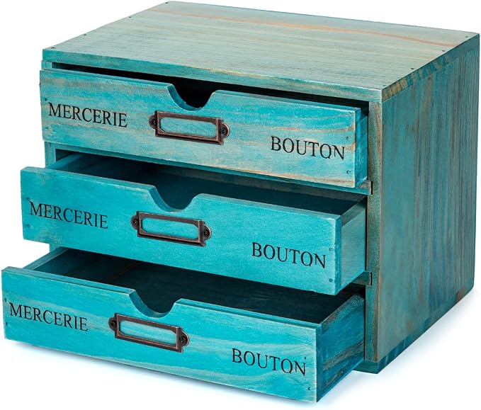 Turquoise 3-Tier Drawer Unit by PrimoSupply