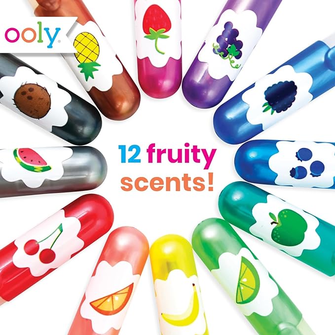 Ooly Scented Yummy Yummy Glitter Gel Pens Set of 12-1.00mm NIB Scented Glitter - Image 4