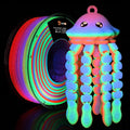 LOVOON 3D Printer Filament Luminous Glow Rainbow PLA, Magic irradiative 3D PLA by LOVOON