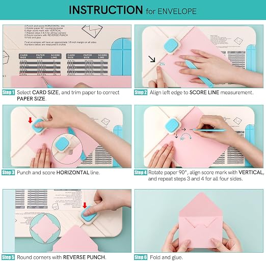 BAOFALI 3-in-1 Punch Board for Envelopes Gift Boxes Bows - Image 5