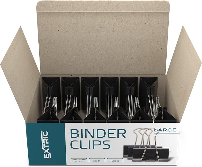 Binder Clips - 144 Pack Large Binder Clips, 2 Inch, File Clip - Image 2