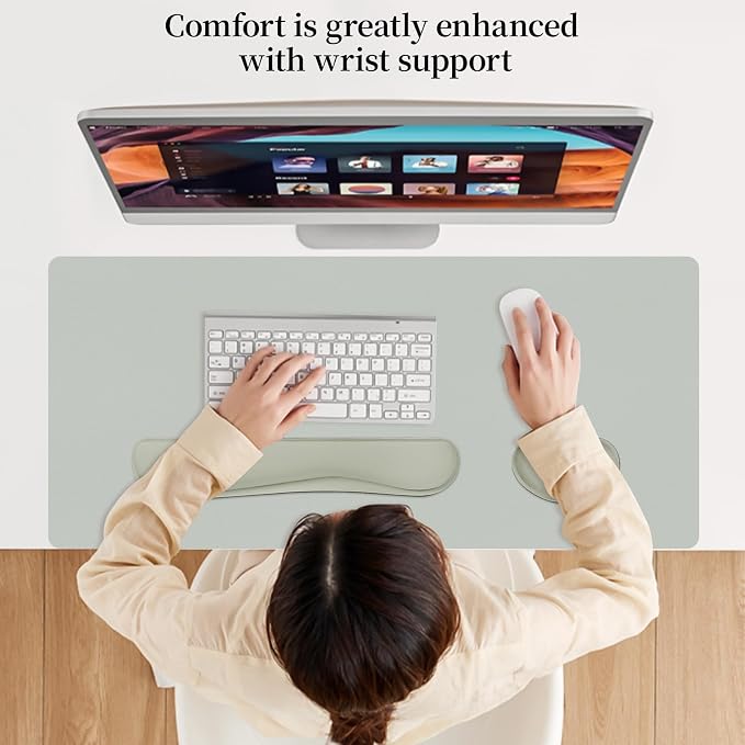 Mouse and Keyboard Pad, 3-in-1 Desk Mat Set, Wrist Rest - Image 5