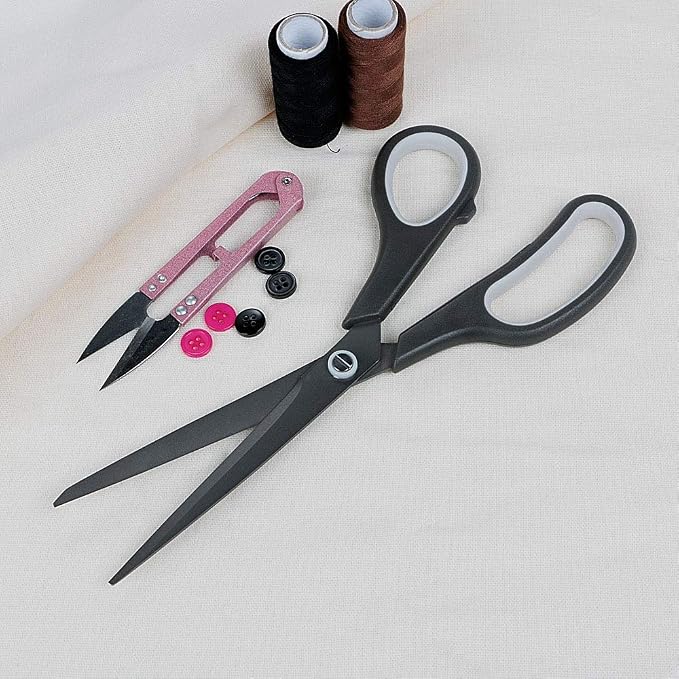 CCR Scissors 8 Inch Soft Comfort-Grip Handles Sharp Titanium Blades - Image 6