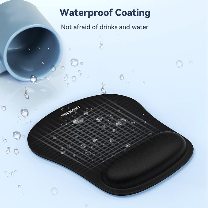 TECKNET 3 Pack Mouse Pad with Wrist Support, Ergonomic Gaming Mouse Pad Pain - Image 4