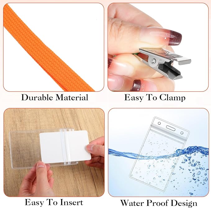 Marspark 200 Pcs ID Badge Holder - Image 3
