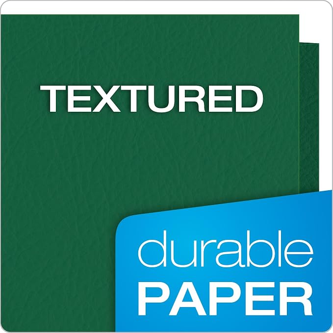 Oxford Two Pocket Folders, Textured Paper, Hunter Green, - Image 5