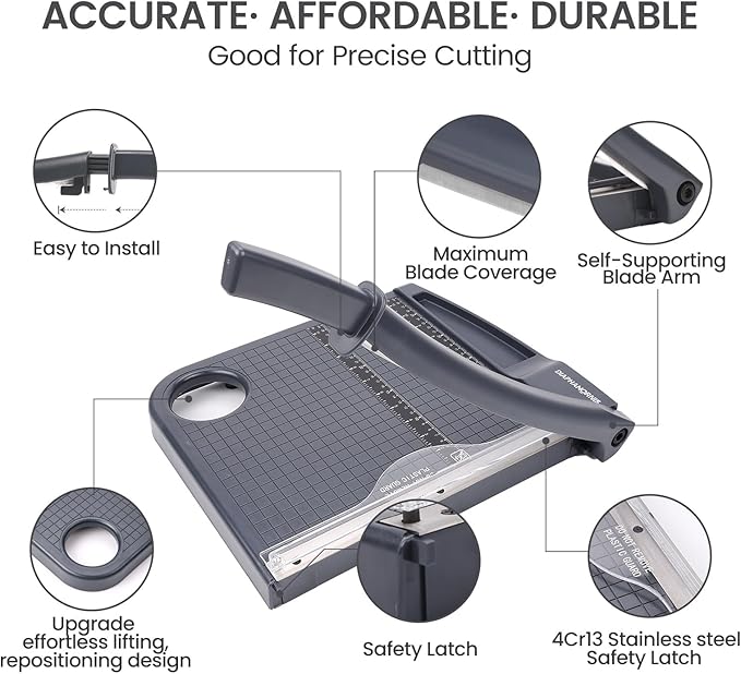 12" Paper Cutter, Precision Cut - Image 3