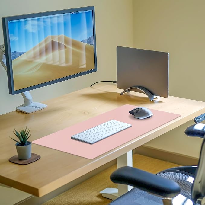Leather Desk Pad Mat, Computer Mat Non-Slip, PU Large Mouse Pads - Image 3