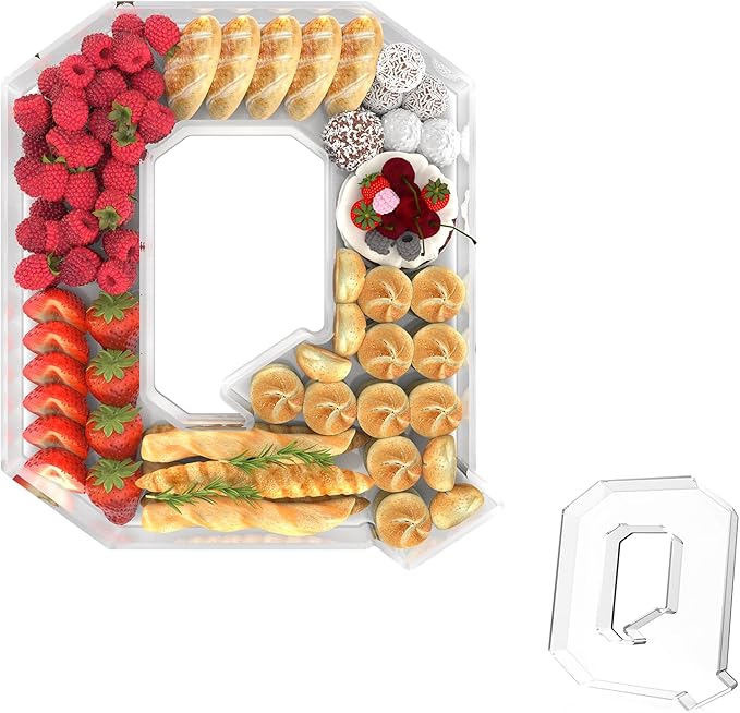 13.8" Acrylic Letter Charcuterie Tray, Charcuterie Letters Fillable Box by Tdsuco