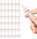 Rose Gold Hollow Out Micro Binder Clips by Makanu