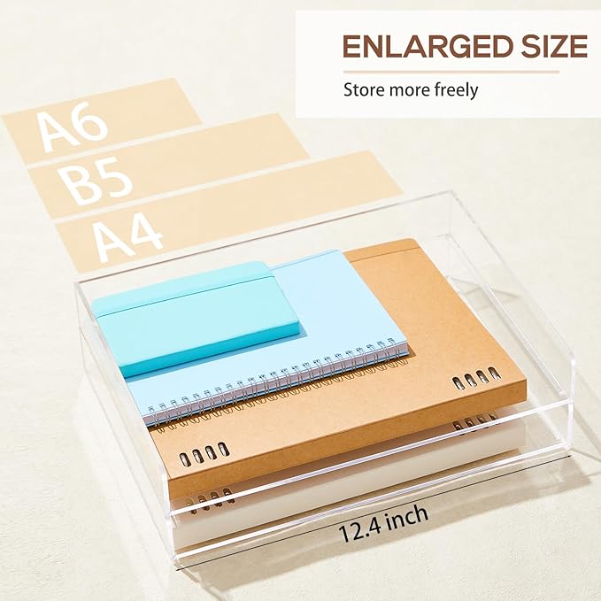 Harloon 4 Tier Paper Organizer Letter Tray Acrylic Desk File Organizer Heavy - Image 4
