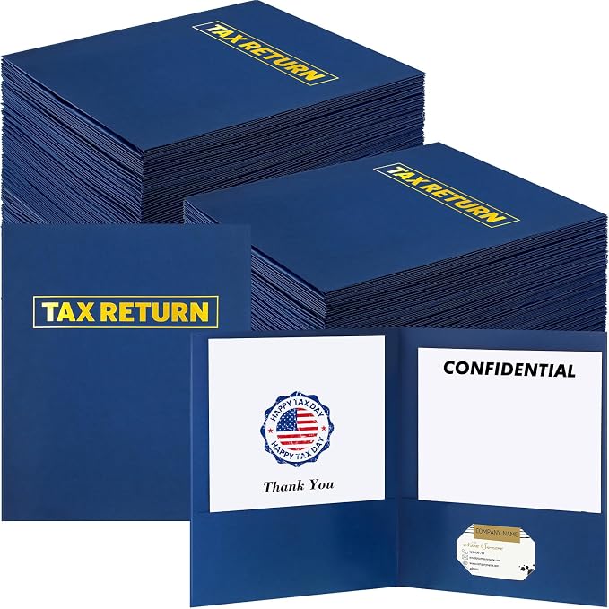 20 Pcs Tax Return Folders Bulk by Surfinton
